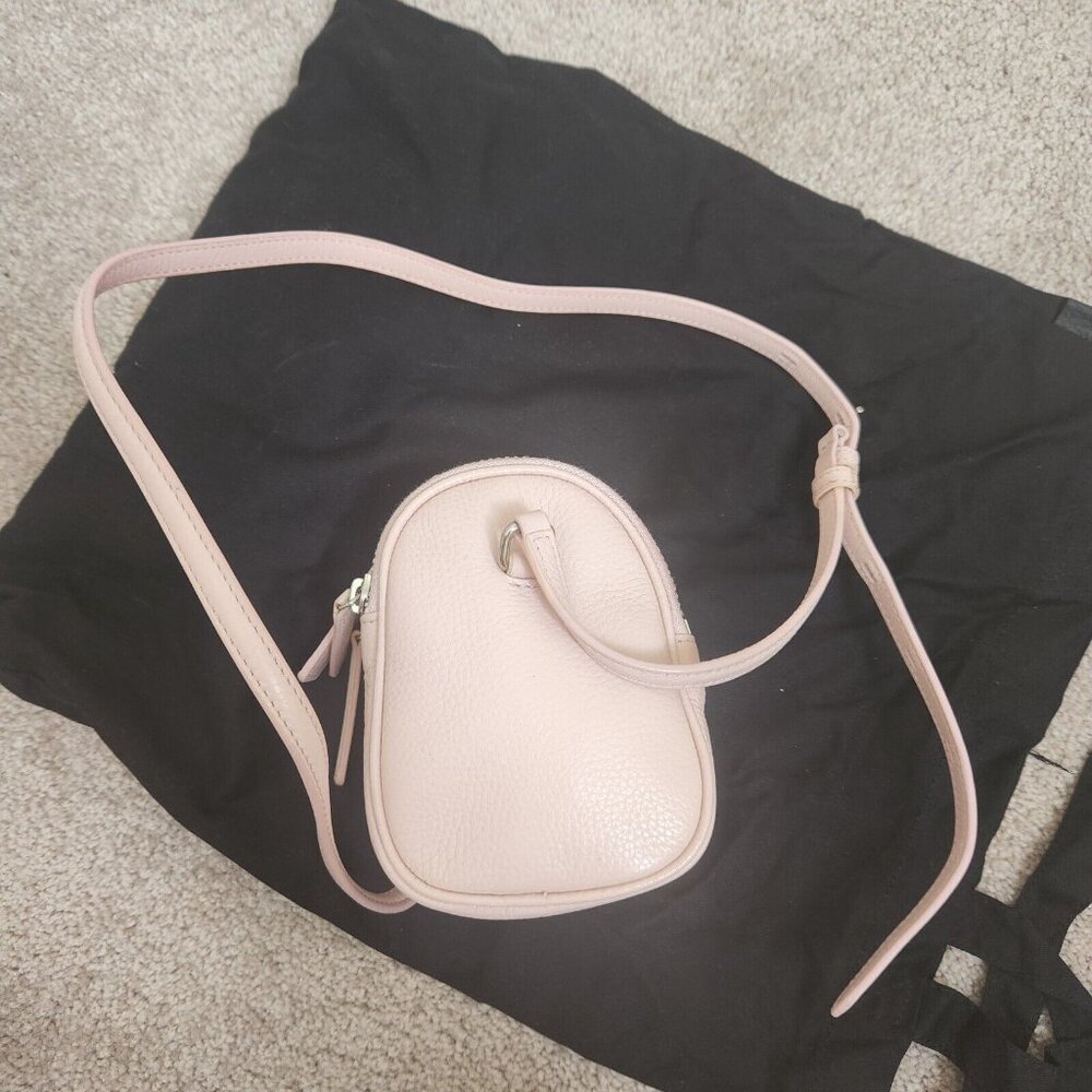 Kara Pebbled Leather Pink two-way wear crossbody bag - Picture 10 of 16